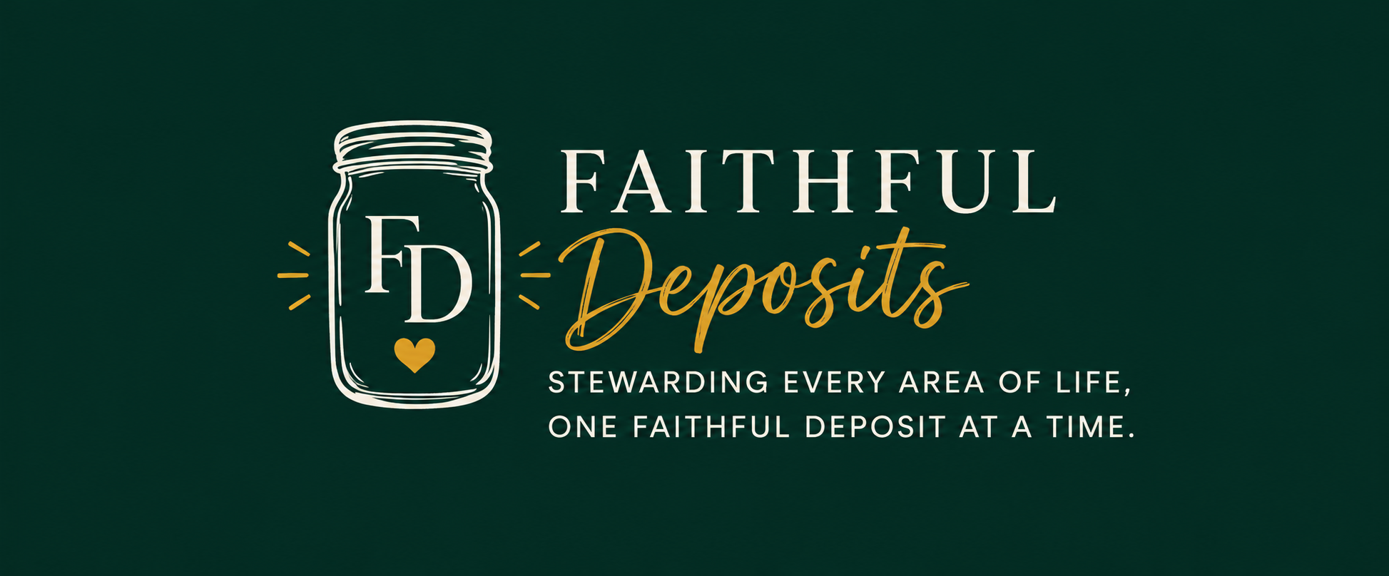 Faithful Deposits. Stewarding every area of life, one faithful deposit at a time.